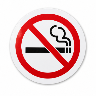 No Smoking Sticker 7.6cm / 3 Inch – Waterproof Gloss Vinyl Sign