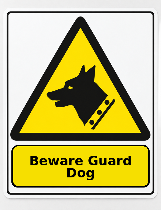 Guard Dog Warning Stickers