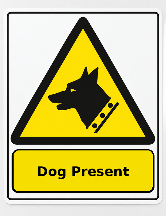 Dog Present portrait dog warning sticker
