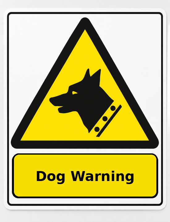Dog Warning portrait dog warning sticker