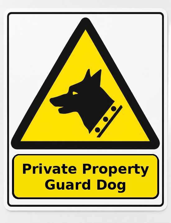 Private Property Stickers