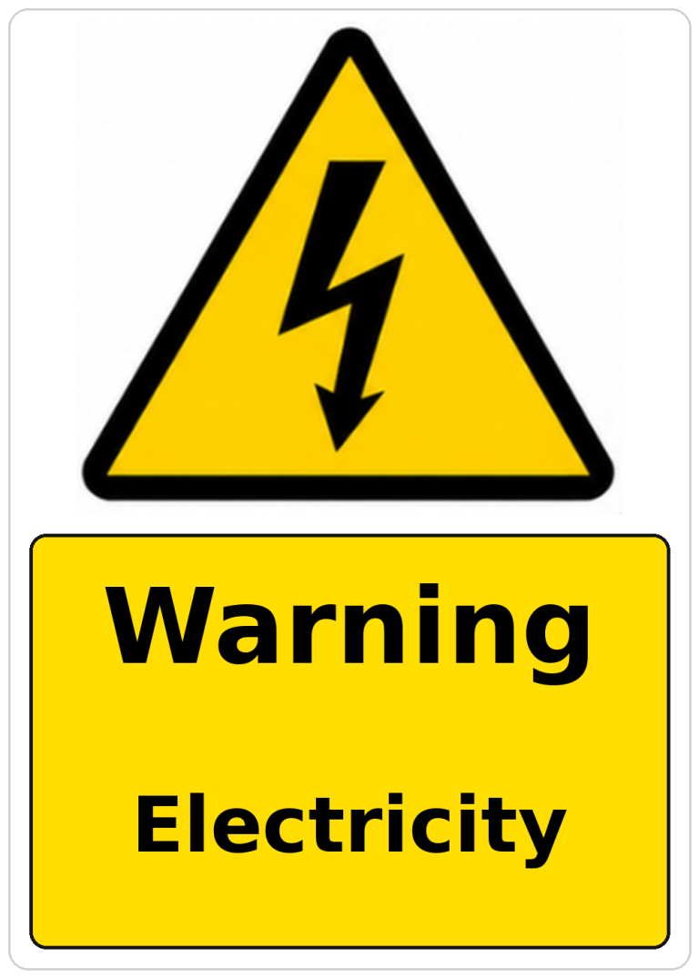 Warning Electricity electrical warning sticker