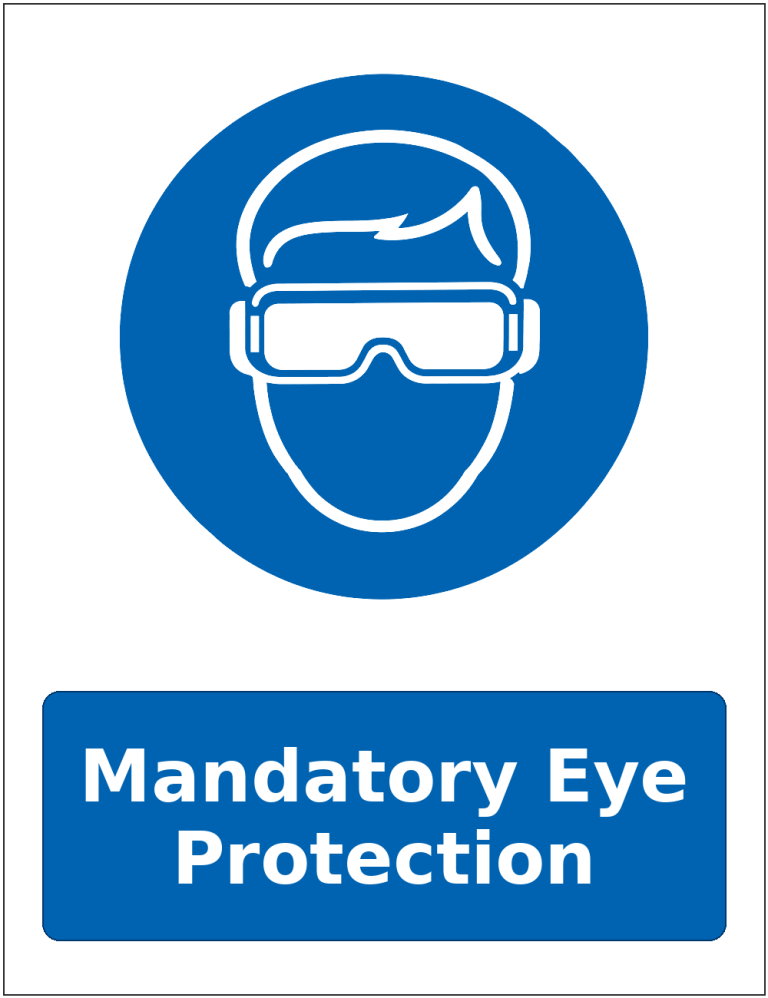 Mandatory Eye Protection mandatory eye protection safety sticker