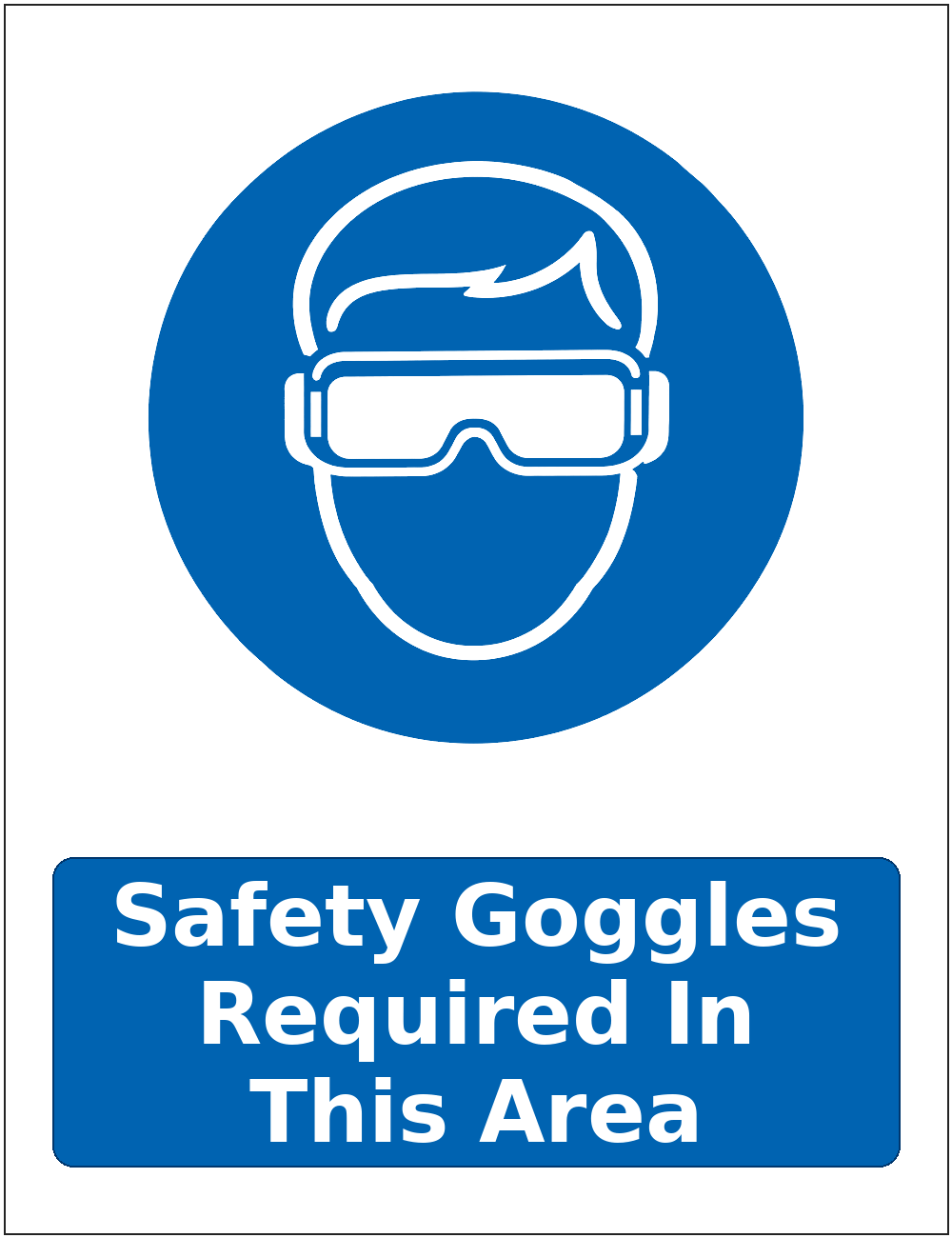 Safety Goggles Required In This Area mandatory eye protection safety sticker