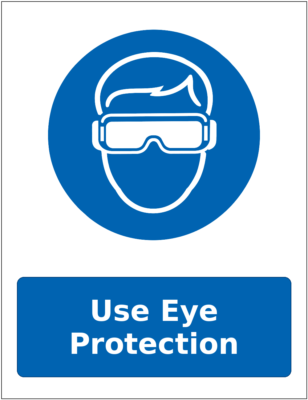Use Eye Protection mandatory eye protection safety sticker