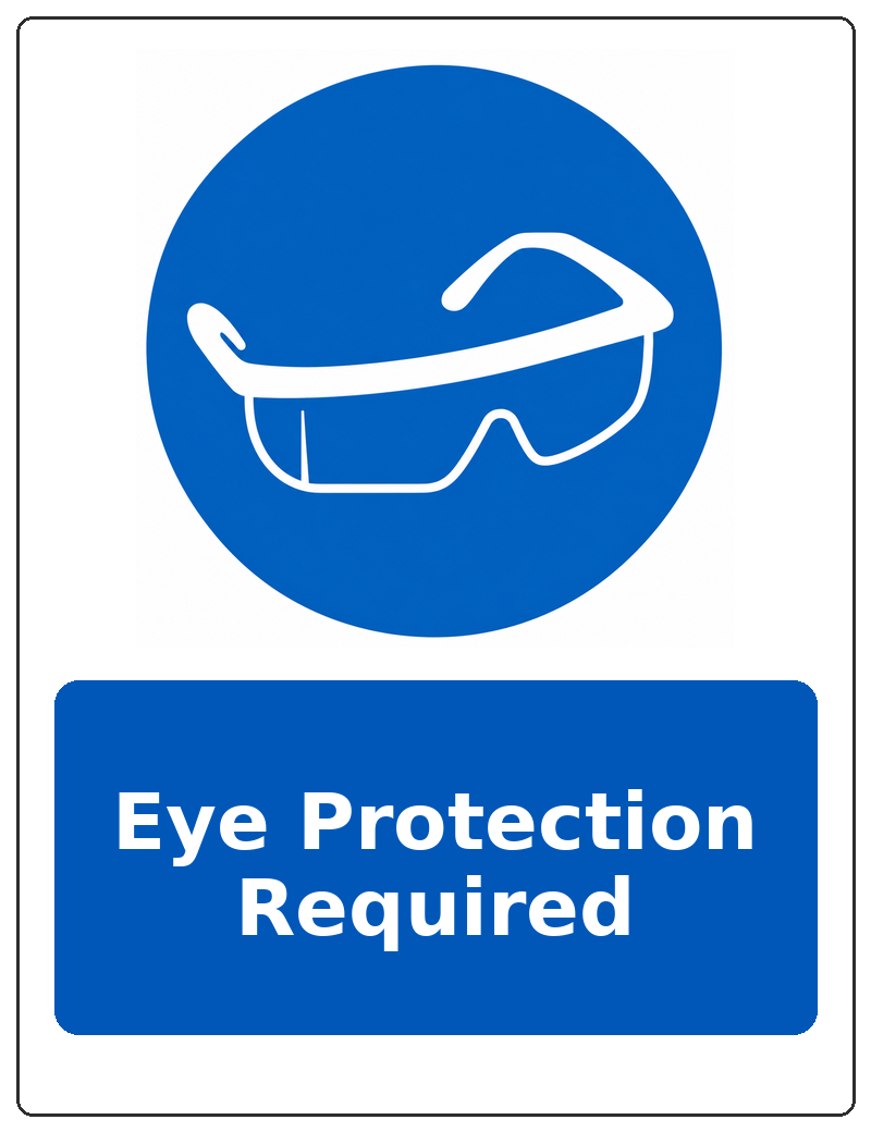 Eye Protection Required portrait eye protection mandatory sticker