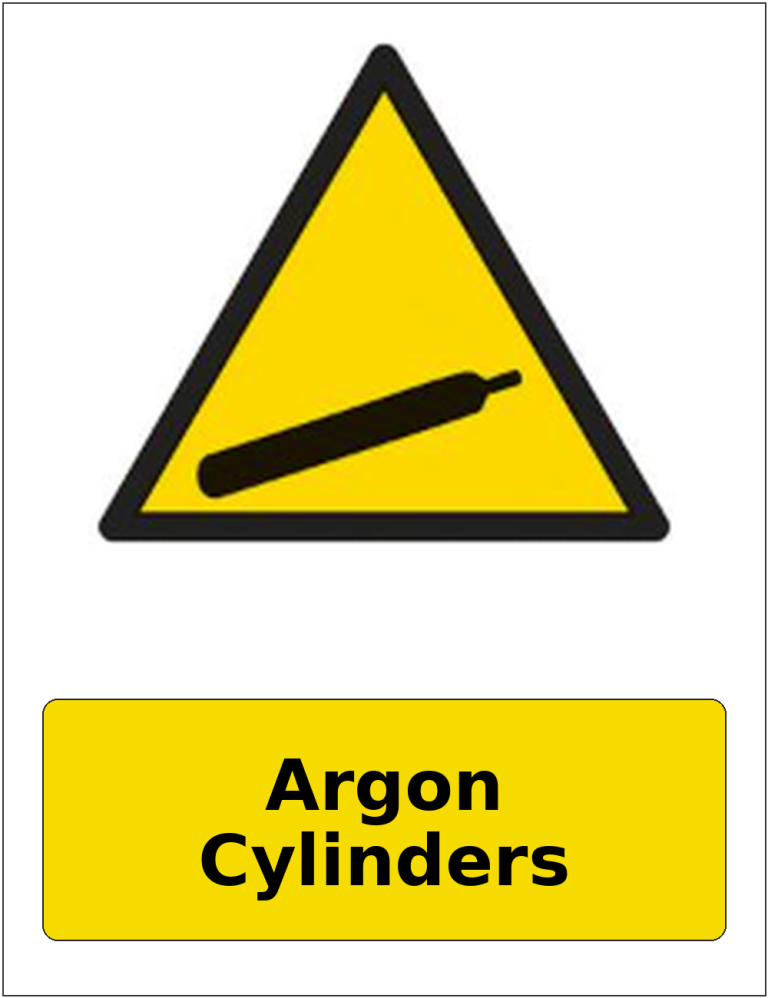 Argon Cylinders portrait gas-cylinder warning sticker