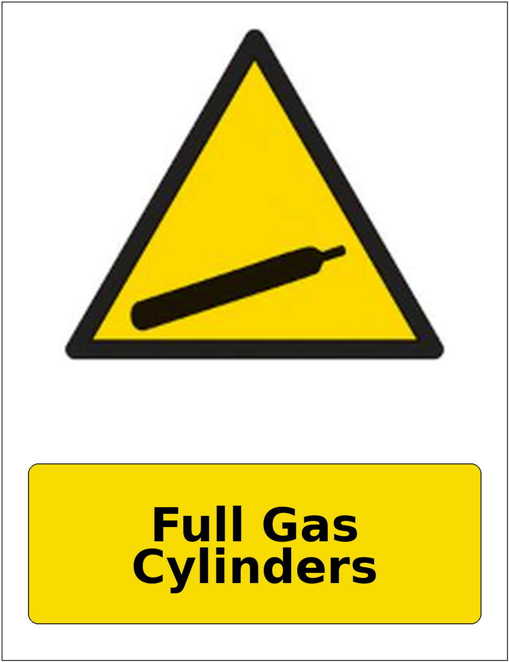 Full Gas Cylinders portrait gas-cylinder warning sticker