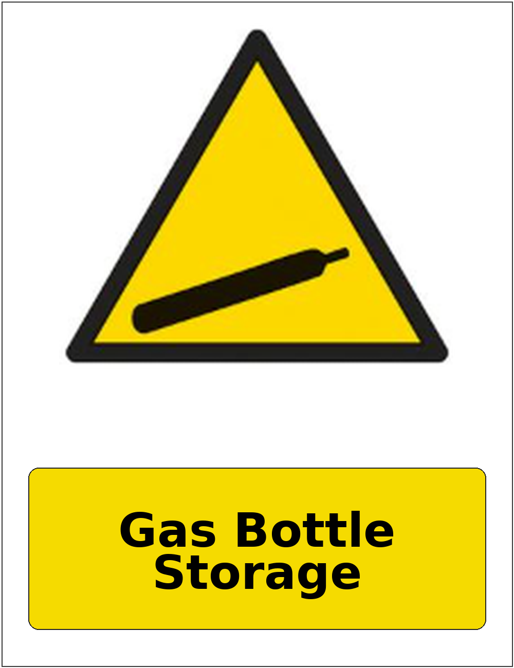 Gas Bottle Storage portrait gas-cylinder warning sticker