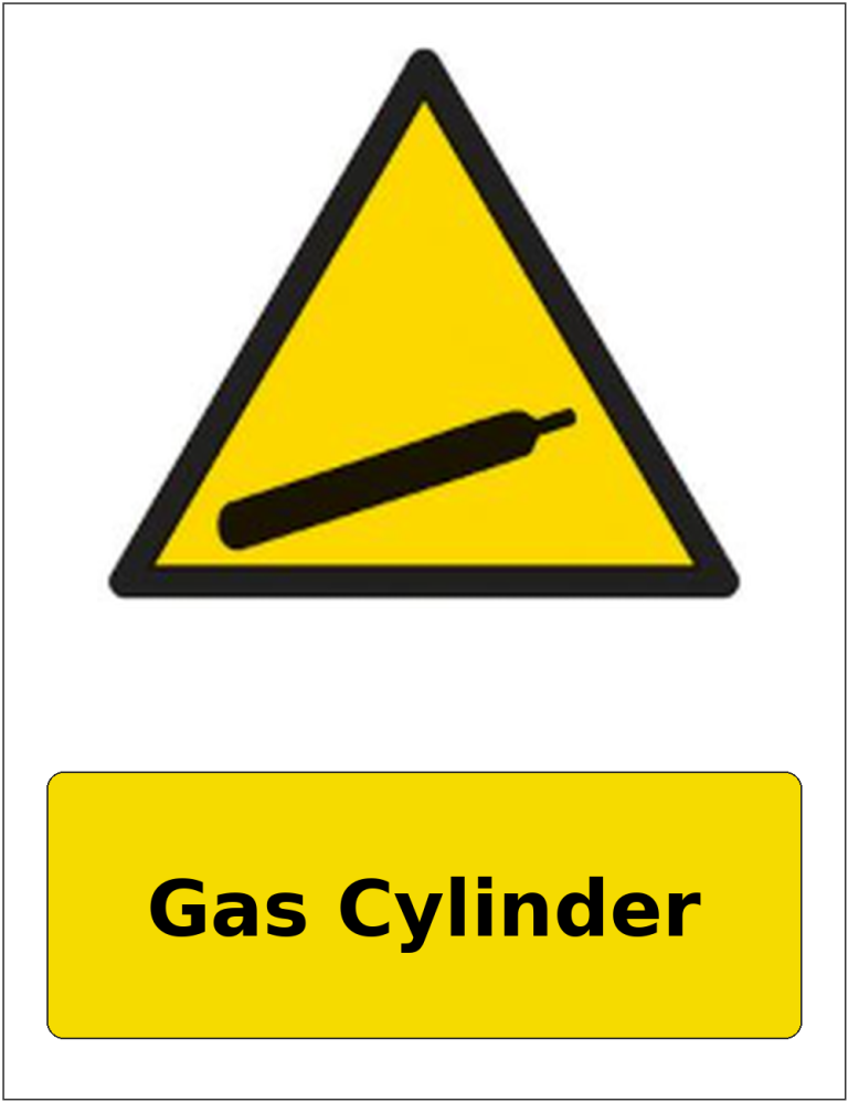 Gas Cylinder portrait gas-cylinder warning sticker