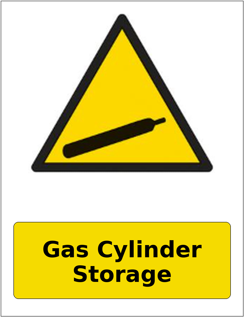 Gas Cylinder Storage portrait gas-cylinder warning sticker