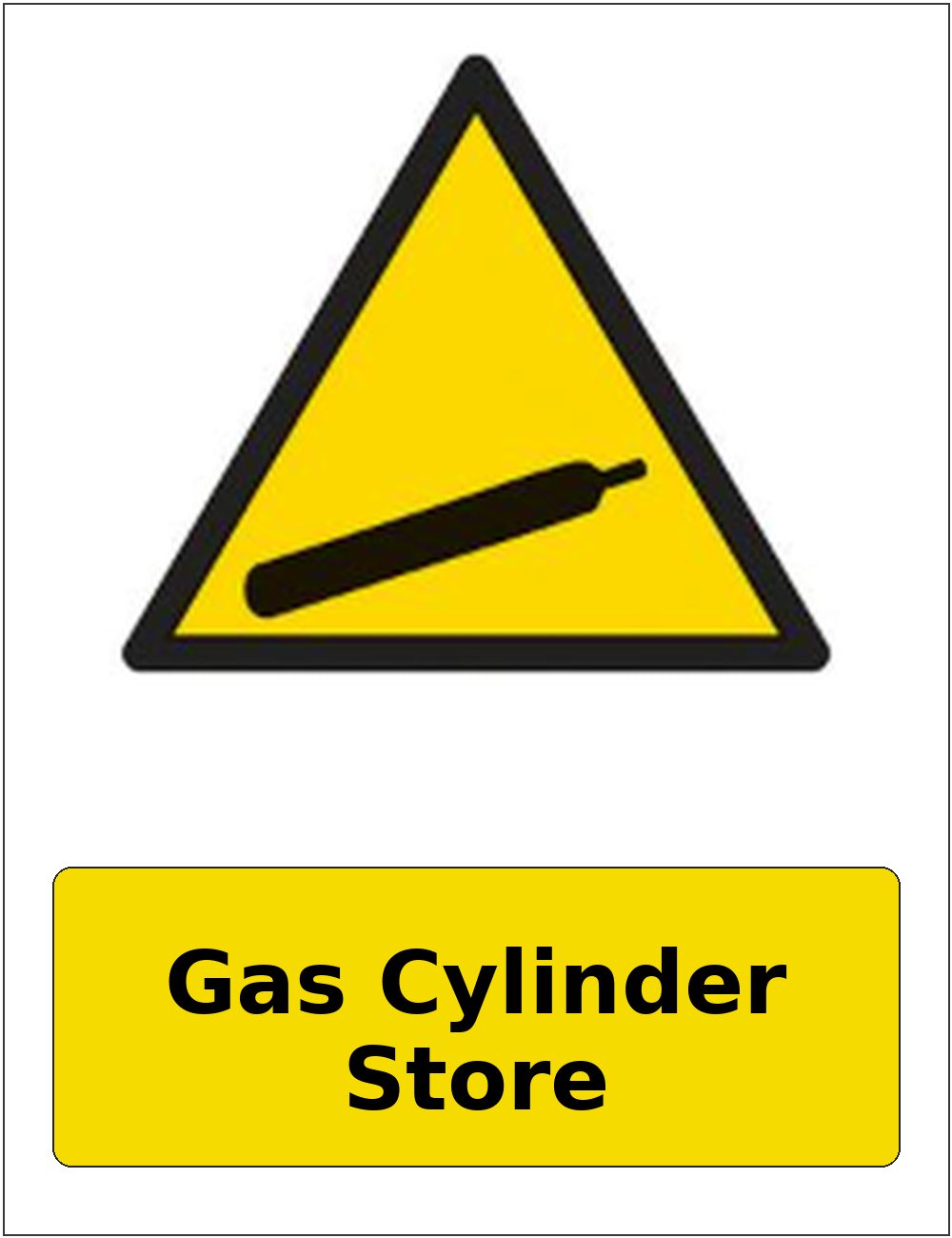 Gas Cylinder Store portrait gas-cylinder warning sticker