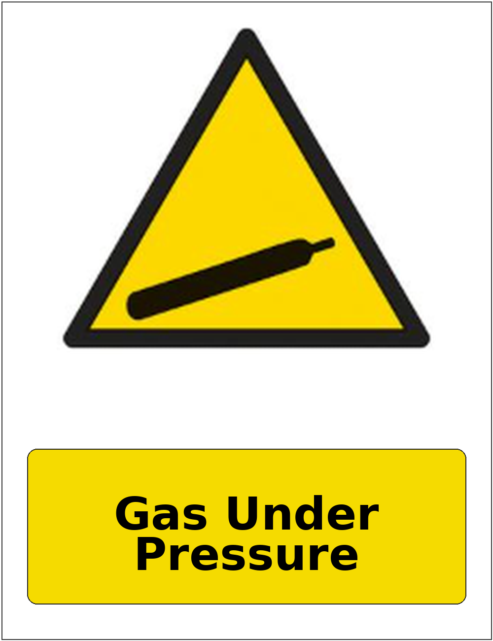 Gas Under Pressure portrait gas-cylinder warning sticker