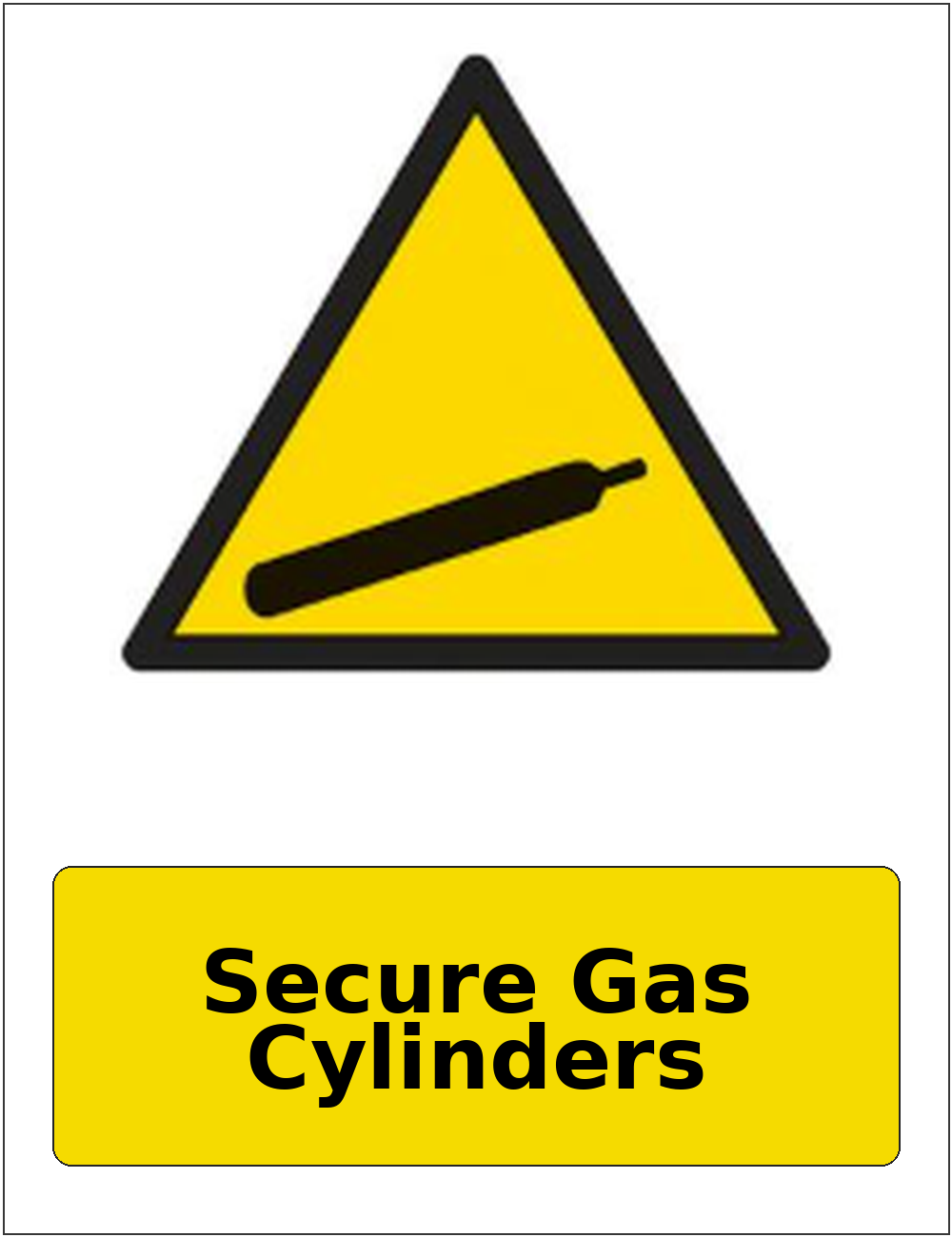 Secure Gas Cylinders portrait gas-cylinder warning sticker