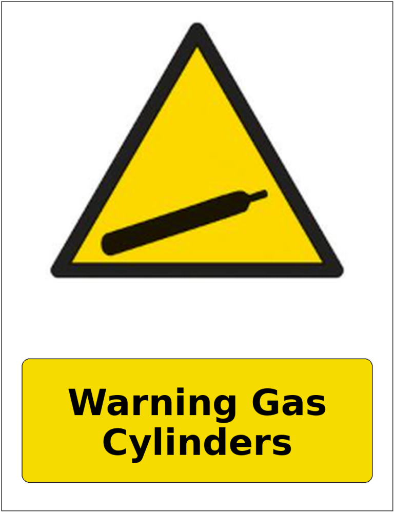 Warning Gas Cylinders portrait gas-cylinder warning sticker