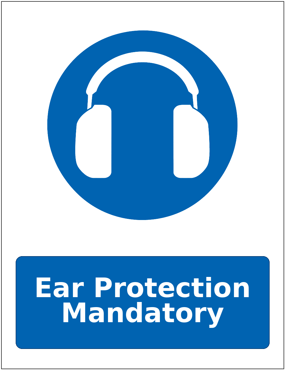 Ear Protection Mandatory mandatory hearing protection safety sticker