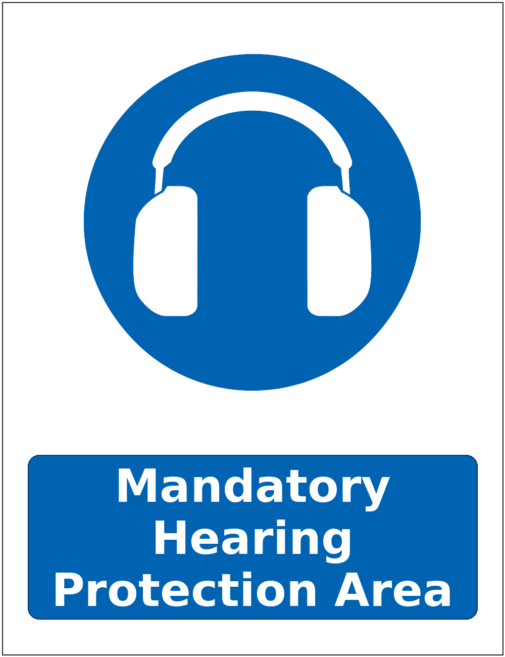 Mandatory Hearing Protection Area mandatory hearing protection safety sticker