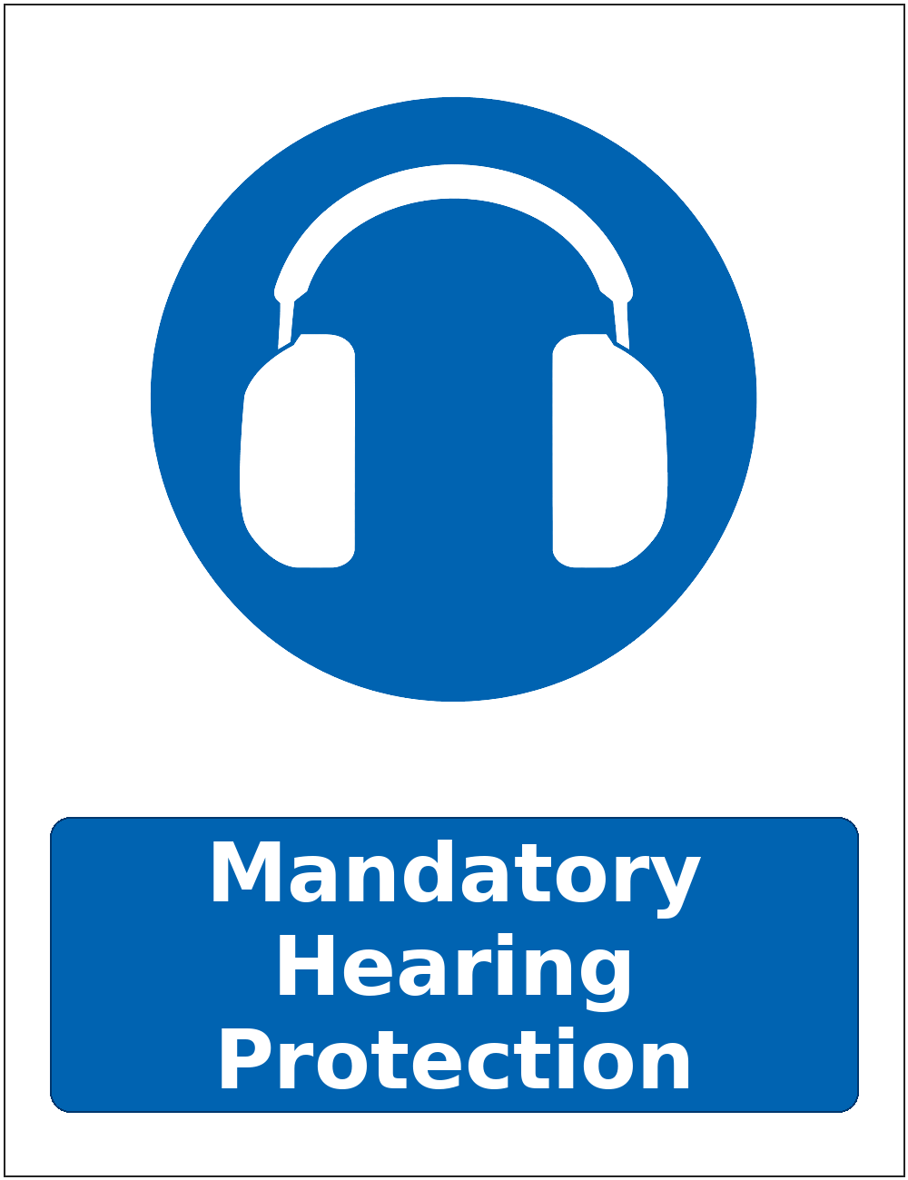 Mandatory Hearing Protection mandatory hearing protection safety sticker