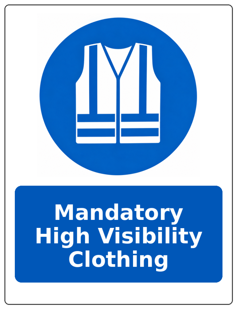 Mandatory High Visibility Clothing portrait high visibility clothing mandatory sticker