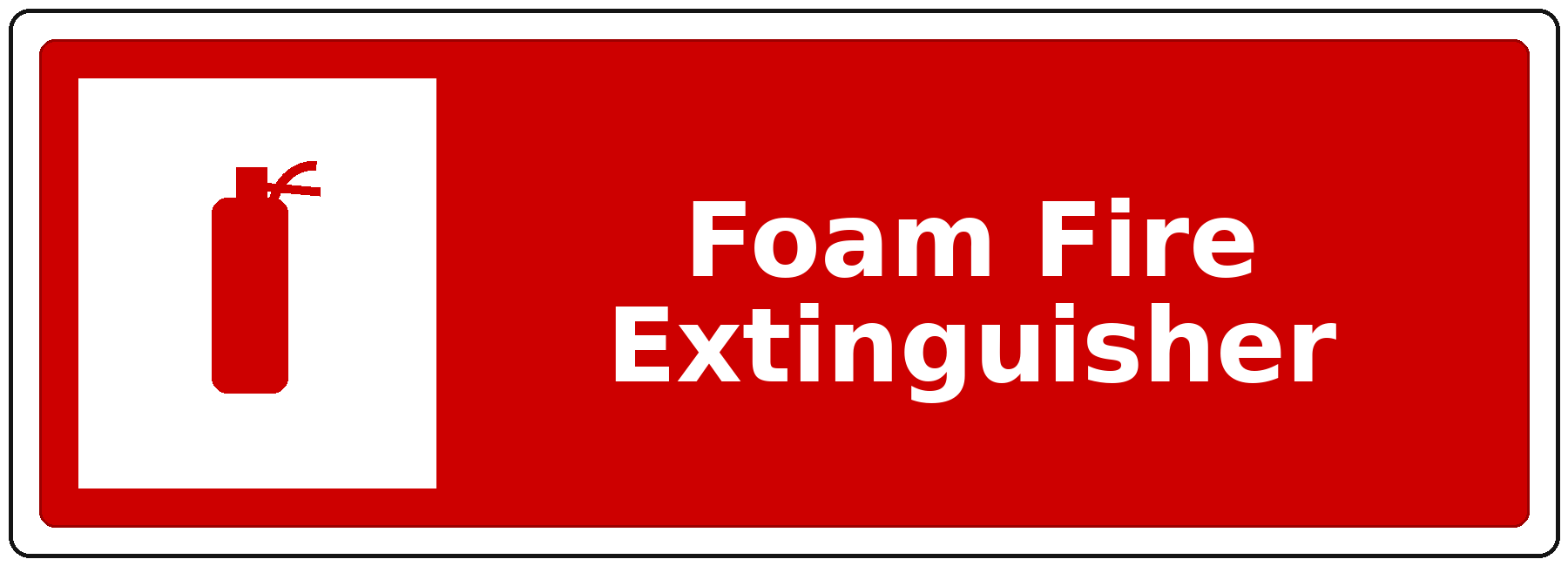 Foam Fire Extinguisher landscape fire safety sticker