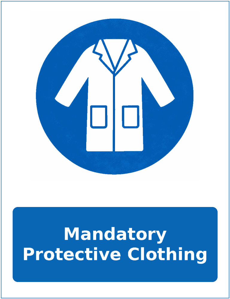 Mandatory Protective Clothing mandatory protective clothing sticker