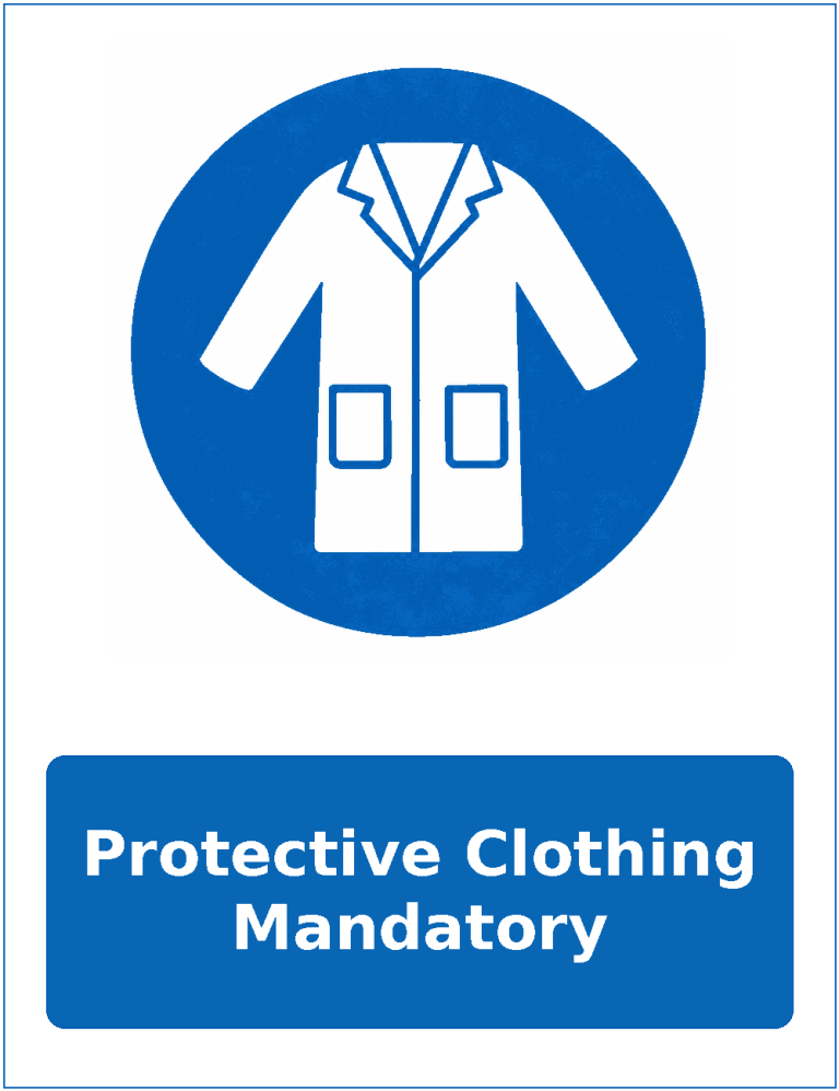 Protective Clothing Mandatory mandatory protective clothing sticker