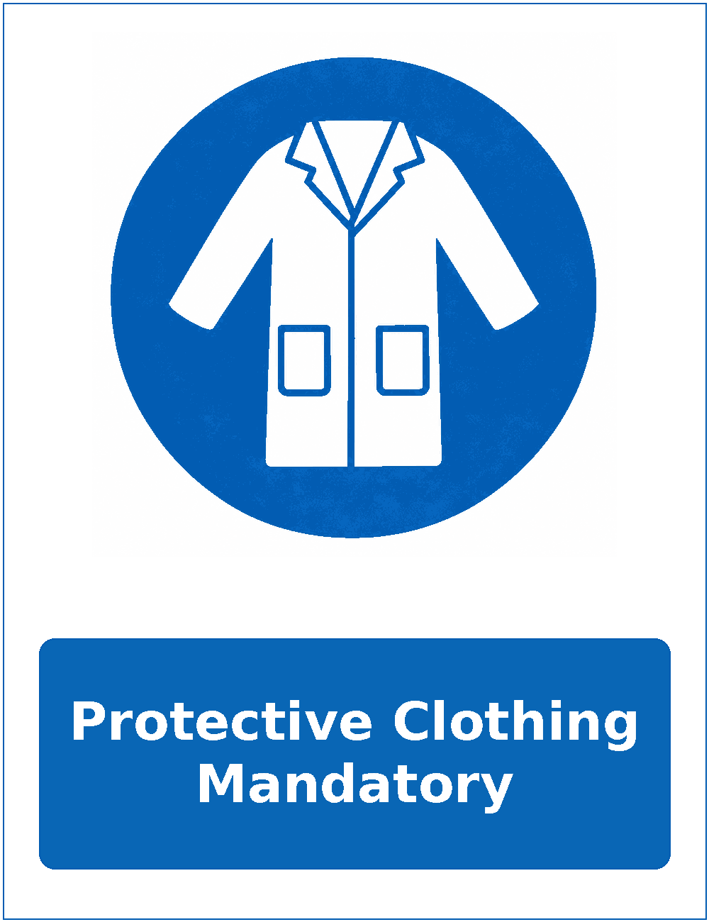 Protective Clothing Mandatory mandatory protective clothing sticker
