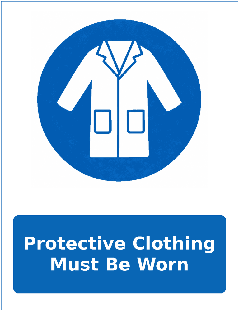 Protective Clothing Must Be Worn mandatory protective clothing sticker