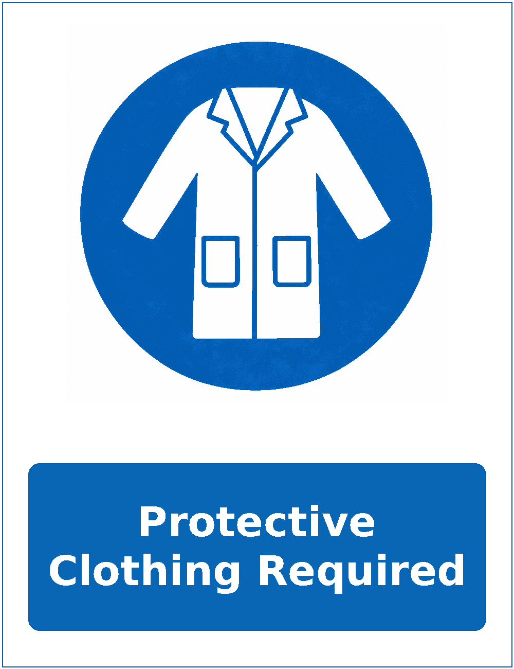 Protective Clothing Required mandatory protective clothing sticker