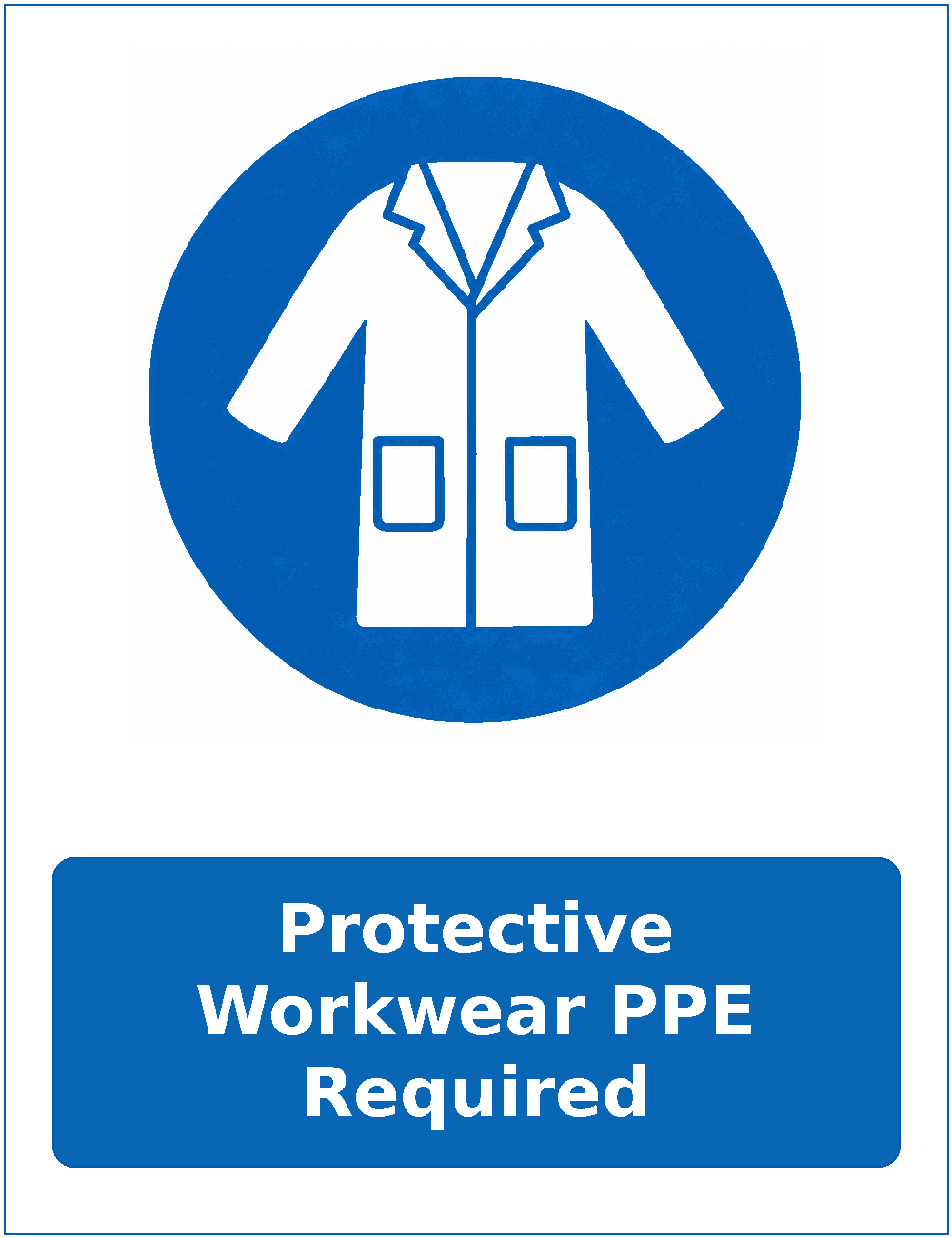 Protective Workwear PPE Required mandatory protective clothing sticker