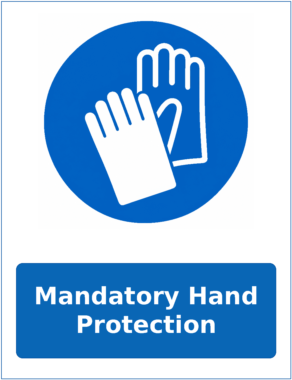 Mandatory Hand Protection mandatory protective gloves safety sticker