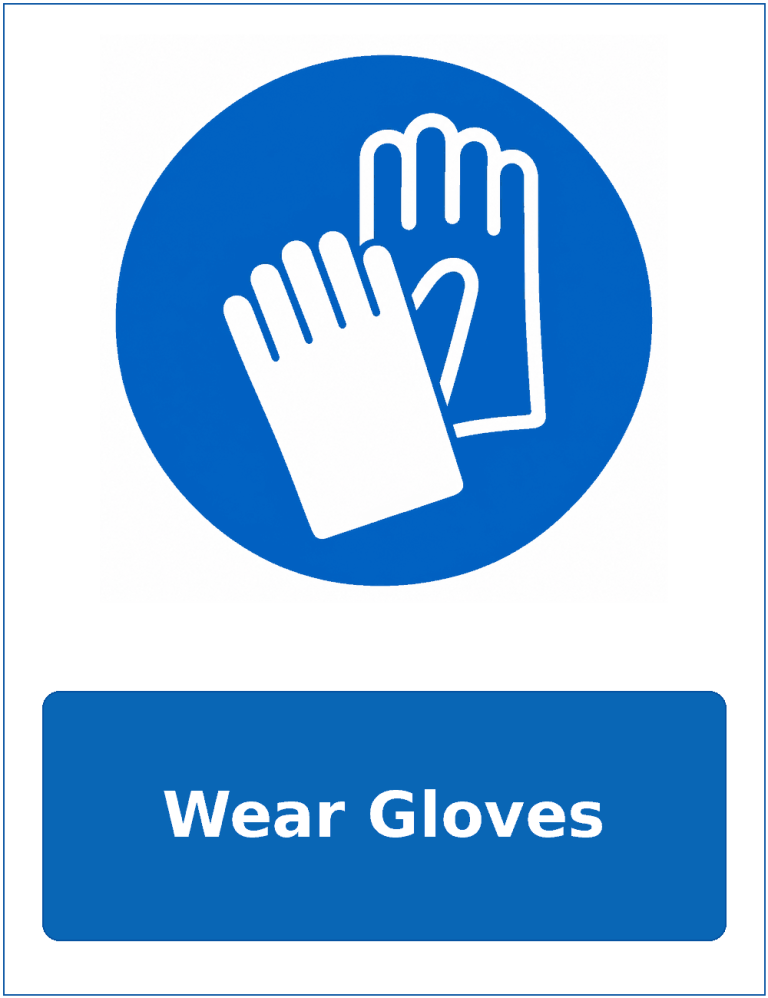 Wear Gloves mandatory protective gloves safety sticker