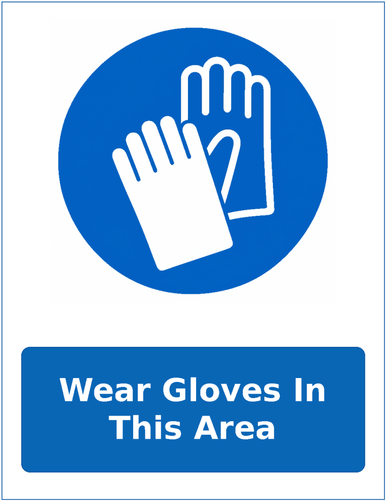 Wear Gloves In This Area mandatory protective gloves safety sticker