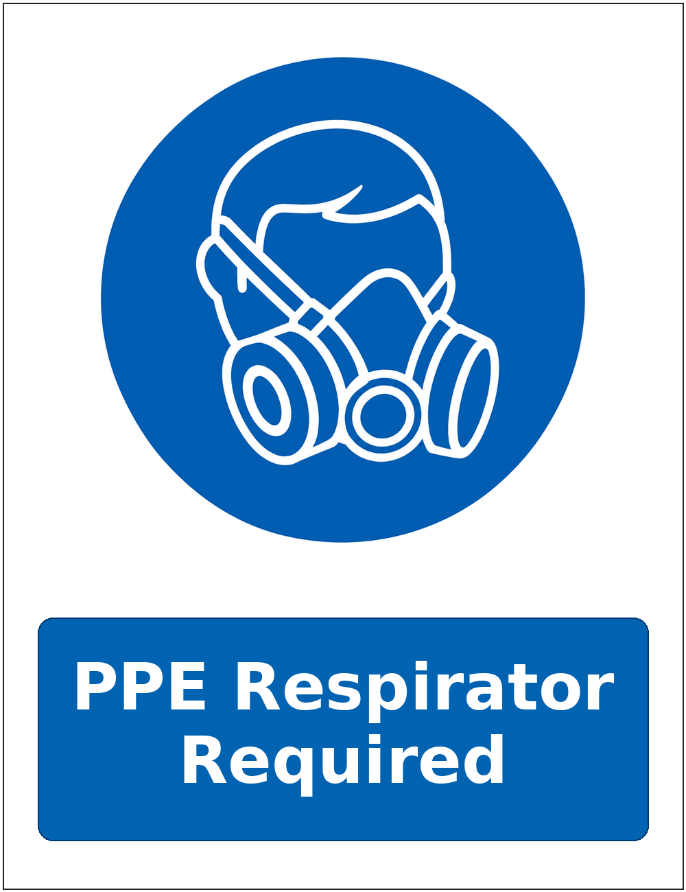 PPE Respirator Required mandatory respiratory protection safety sticker