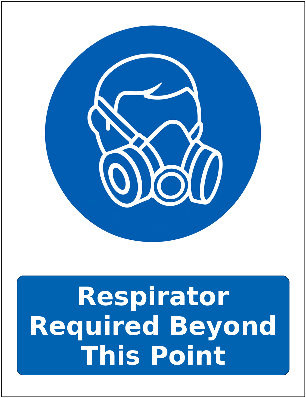 Respirator Required Beyond This Point mandatory respiratory protection safety sticker