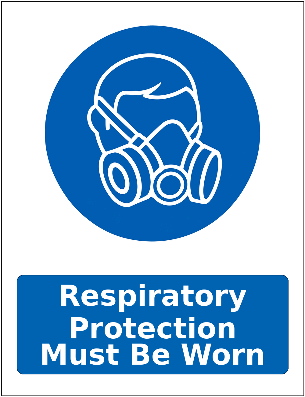 Respiratory Protection Must Be Worn mandatory respiratory protection safety sticker