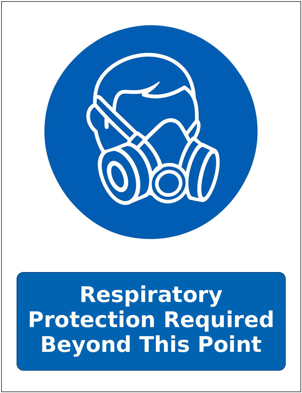 Respiratory Protection Required Beyond This Point mandatory respiratory protection safety sticker