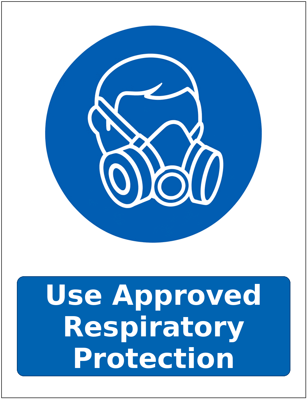 Use Approved Respiratory Protection mandatory respiratory protection safety sticker