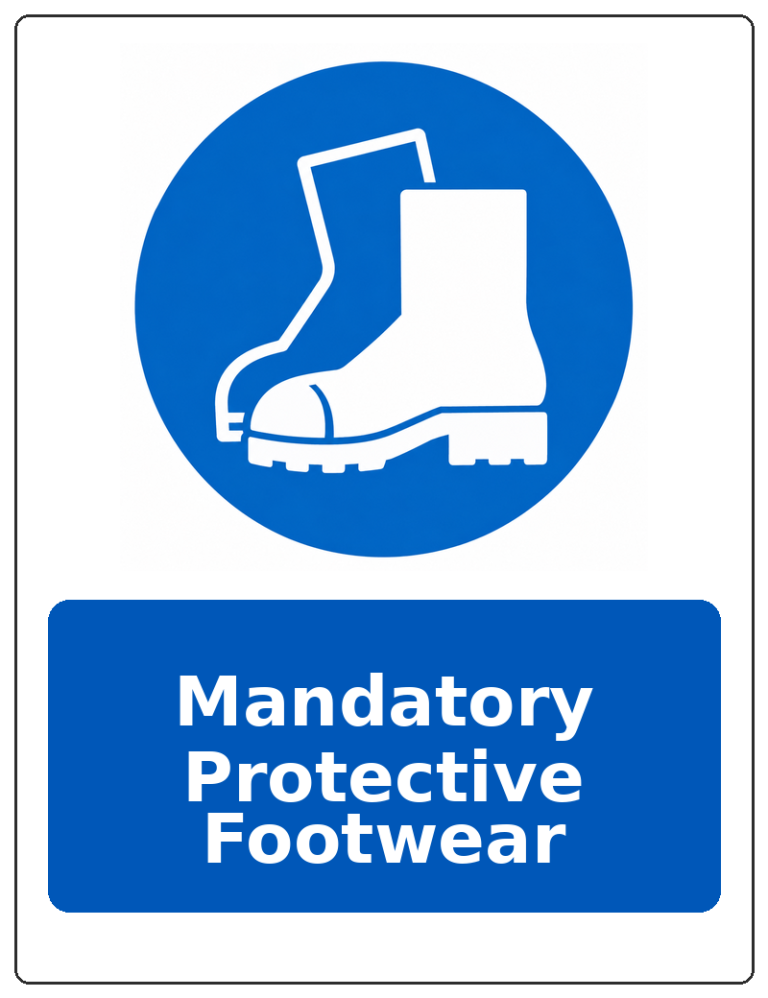 Mandatory Protective Footwear portrait safety footwear mandatory sticker