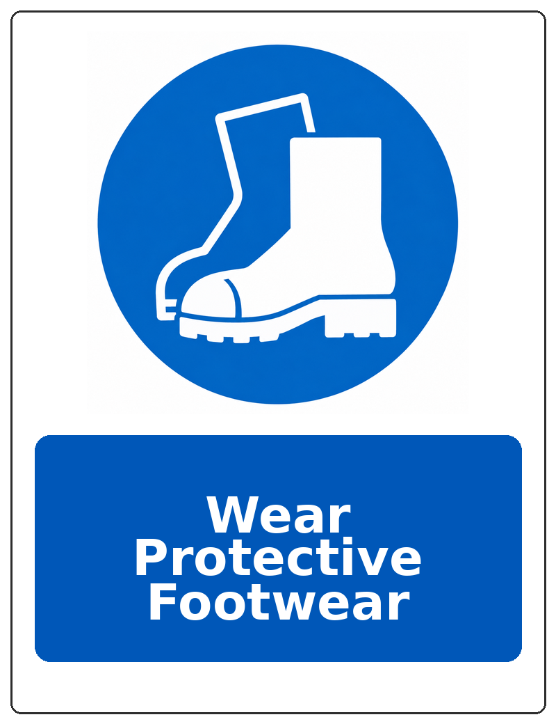 Wear Protective Footwear portrait safety footwear mandatory sticker