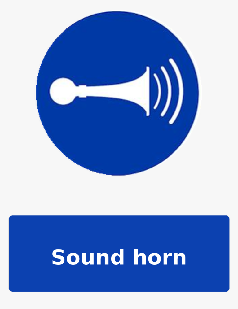 Sound horn mandatory sound horn sticker