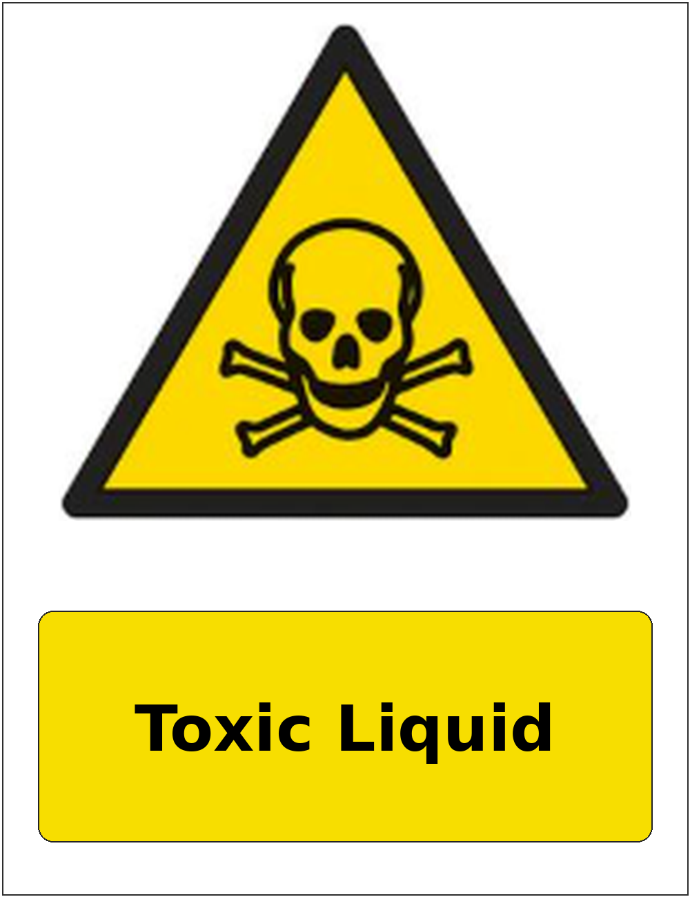 Toxic Liquid portrait toxic warning sticker